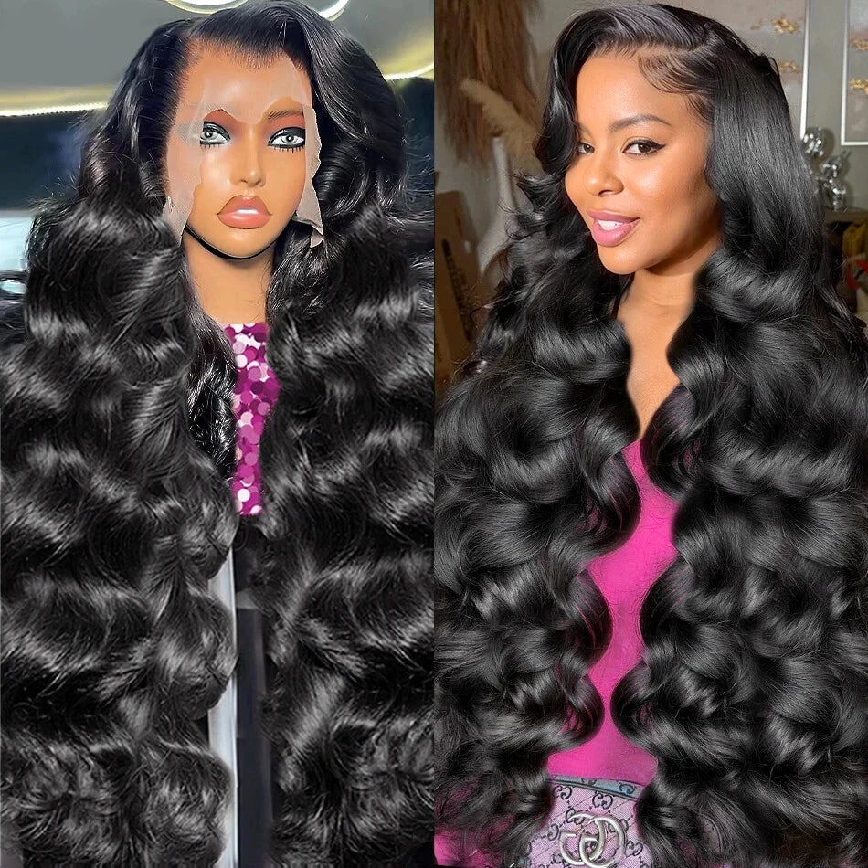 13x4 13x6 250 Density Body Wave Human Hair Wigs 32 36 Inches Lace Front Human Hair Wig Pre Plucked With Baby Hair For Women